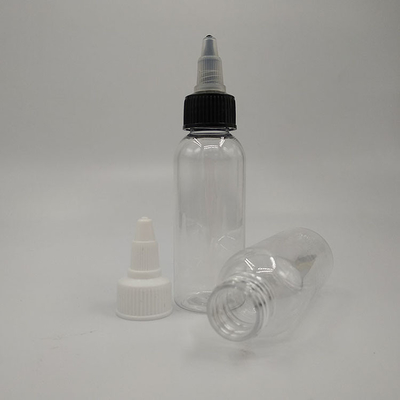 Bottiglie di plastica a vite con pannello di etichetta personalizzato