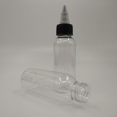 Bottiglie di plastica a vite con pannello di etichetta personalizzato
