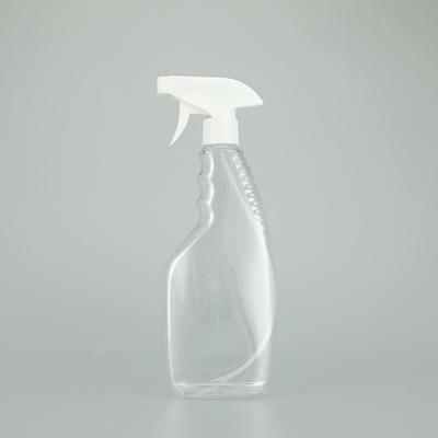 Bottiglia di spray in plastica PET rotonda liscia con colore trasparente di design classico.