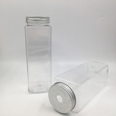 Bottiglie di tè al latte isolate con vite sul coperchio - disegno rotondo quadrato per bevande succo di tè acqua da bere