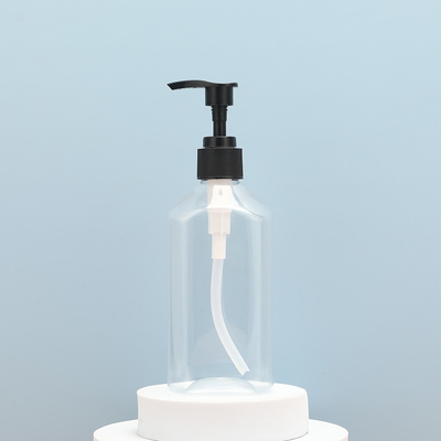 Capacità della bottiglia 250 ml Bottiglie di lozione di plastica trasparenti con materiale di tappo elettroplato in plastica UV