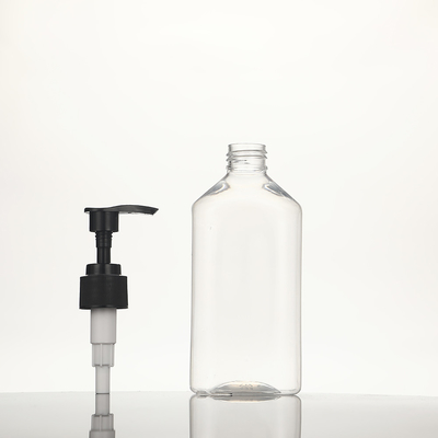 Capacità della bottiglia 250 ml Bottiglie di lozione di plastica trasparenti con materiale di tappo elettroplato in plastica UV
