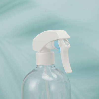 Bottiglie di lozione di plastica trasparente con tappo bianco e colletto elettroplata UV