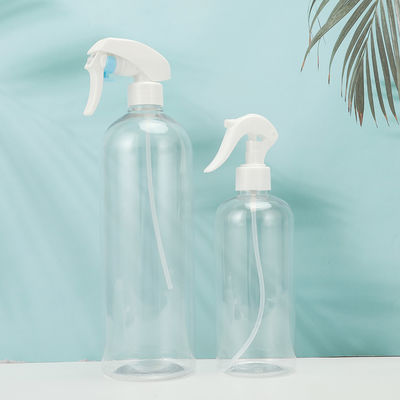 Flaconi rotondi in plastica trasparente per lozioni con superficie per etichettatura, adatti per il confezionamento di prodotti per la cura della pelle e di bellezza