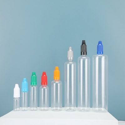 Bottiglie di liquidi PET E colorate e personalizzate con collo a prova di bambino per varie capacità