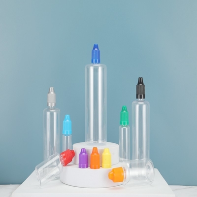 Bottiglie di liquidi PET E colorate e personalizzate con collo a prova di bambino per varie capacità