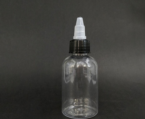 Bottiglie di plastica trasparente con tappo a vite con sigillo personalizzabile per lo stoccaggio di liquidi