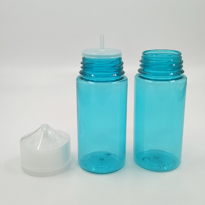 Bottiglia di liquido Round E personalizzata con collo a prova di bambino trasparente color screen stampato logo