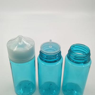 Bottiglia di liquido Round E personalizzata con collo a prova di bambino trasparente color screen stampato logo