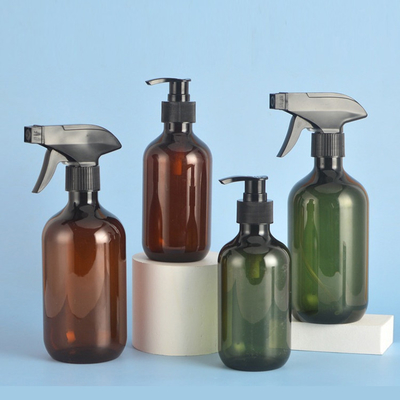 Bottiglie di pompa PET rotonde riutilizzabili per 3000 pcs Mqq Custom Logo Dispensing Shampoo