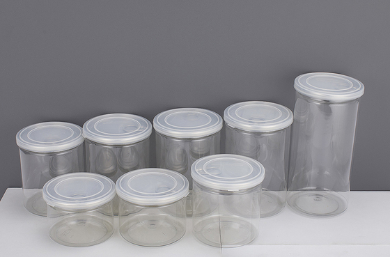Contenitori in baratto di plastica a logo personalizzato con coperchio in alluminio e tecnologia di sigillamento sensibile alla pressione