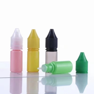 Bottiglia liquida a prova di bambino rotonda trasparente E con logo personalizzato e colore di stampa
