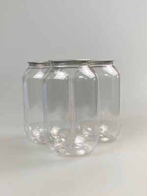 Vaso cosmetico in plastica liscia personalizzato con finitura trasparente per logo e design personalizzati