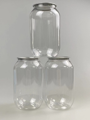 Vaso cosmetico in plastica liscia personalizzato con finitura trasparente per logo e design personalizzati