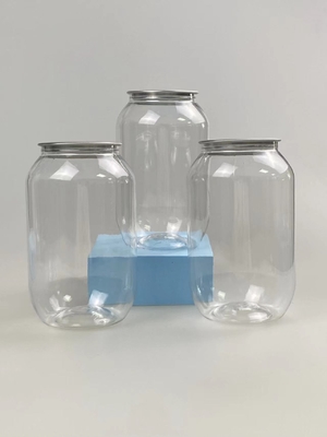 Vaso cosmetico in plastica liscia personalizzato con finitura trasparente per logo e design personalizzati