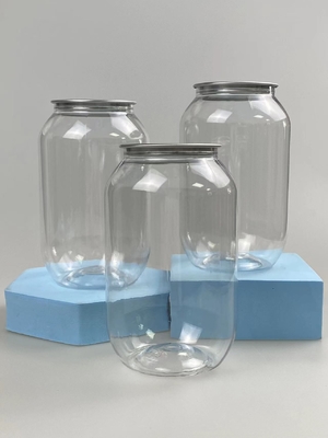 Vaso cosmetico in plastica liscia personalizzato con finitura trasparente per logo e design personalizzati