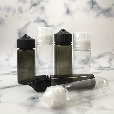 Bottiglia liquida PET E trasparente Stampa personalizzabile Colore a vite Chiusura per succo di vaping