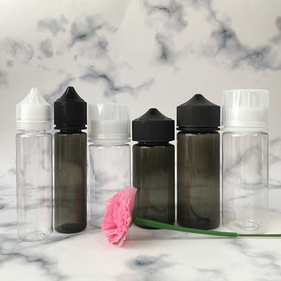 Bottiglia liquida PET E trasparente Stampa personalizzabile Colore a vite Chiusura per succo di vaping