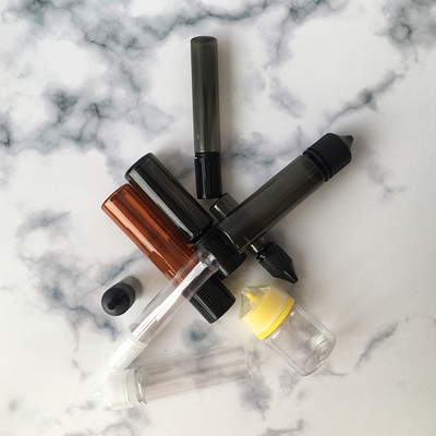 Bottiglia liquida PET E trasparente Stampa personalizzabile Colore a vite Chiusura per succo di vaping