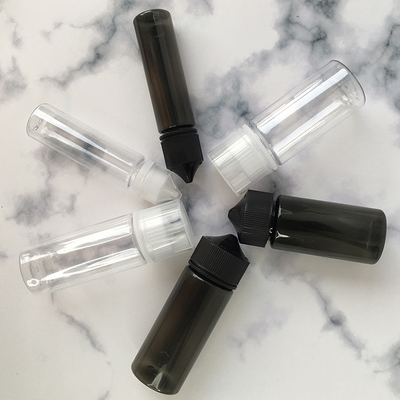 Bottiglia liquida PET E trasparente Stampa personalizzabile Colore a vite Chiusura per succo di vaping