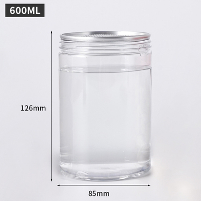 Contenitori di barattoli di plastica personalizzabili con capacità 2oz-8oz Opzioni di stampa e coperchio trasparenti / personalizzati