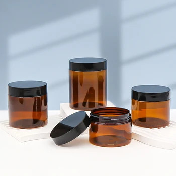 Container per barattoli a coperchio sigillato in alluminio di design trasparente - da 2 oz a 8 oz di capacità