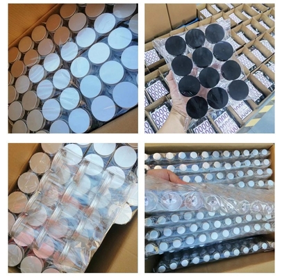 Contenitori di barattoli di plastica personalizzabili con coperchio di tenuta in alluminio per lo stoccaggio trasparente