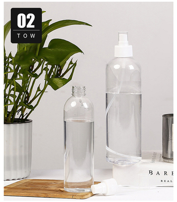 Bottiglie rotonde di spray in plastica in PET di varie dimensioni per uso quotidiano