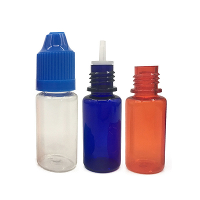 Bottiglia trasparente 10ml 15ml 30ml 60ml 80ml 100ml PET E liquido con stampa a schermo del logo personalizzato