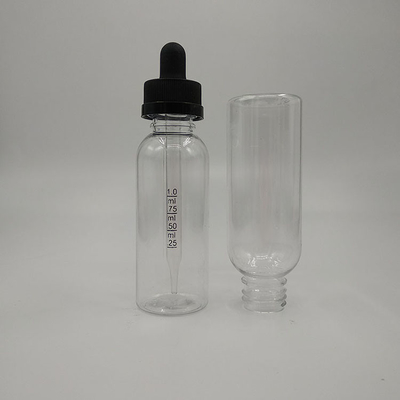 Bottiglie per dispensatori a goccia personalizzate con tappo a vite in nero trasparente per lo stoccaggio di liquidi