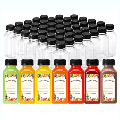 Modern Square Round Glass Milk Tea Bottiglie 120ml 250ml 500ml Capacità