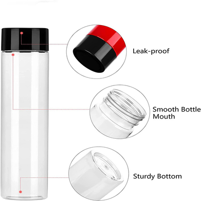 Bottiglie di tè al latte senza BPA con viti sul coperchio Forma rotonda quadrata e manico conveniente