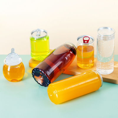 Antiperdite Bottiglie di tè di latte di plastica isolante quadrata rotonda trasparente viti sul coperchio 120ml 250ml 350ml 500ml