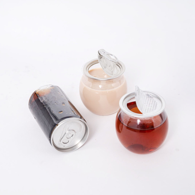 Antiperdite Bottiglie di tè di latte di plastica isolante quadrata rotonda trasparente viti sul coperchio 120ml 250ml 350ml 500ml