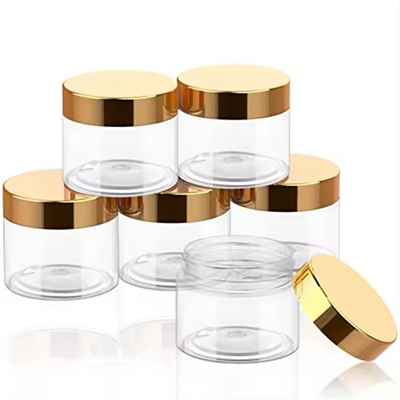 Vaso cosmetico a capacità personalizzata con superficie trasparente e stampa del logo personalizzata