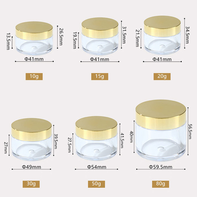 Vaso cosmetico di alluminio con superficie liscia
