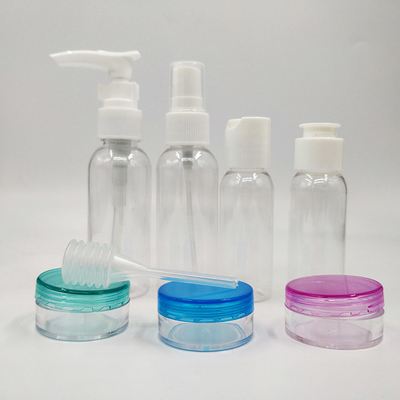 Bottiglie di lozione in plastica elettroplata a UV trasparente con tappo a piegatura in 30ml 50ml 60ml