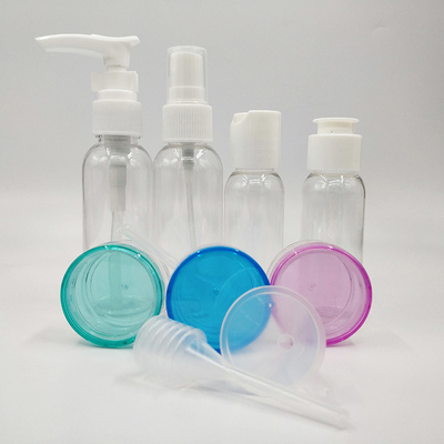 Bottiglie di lozione in plastica ecocompatibili con stampa a schermo personalizzata e tappi elettroplati UV