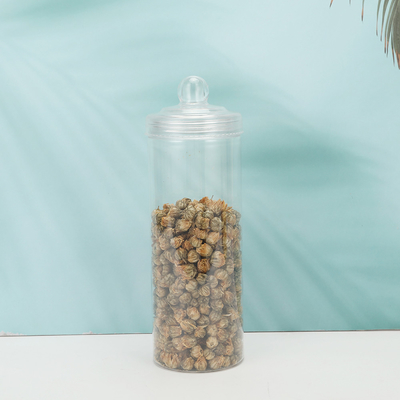 2 oz di barattoli di plastica trasparente con coperchio opzionale