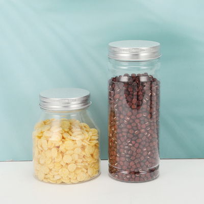 2 oz di barattoli di plastica trasparente con coperchio opzionale