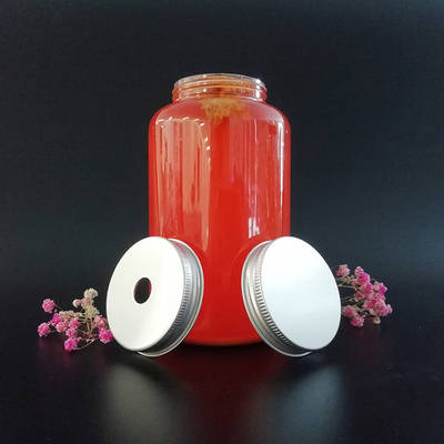 Bottiglie quadrate a prova di perdite di latte con viti su coperchi e maniglie ergonomiche