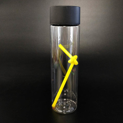 Moderne bottiglie di tè al latte a prova di perdite in plastica trasparente con maniglia