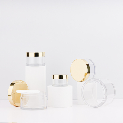 Vaso cosmetico in plastica stampato su misura con guarnizione sensibile alla pressione o in foglio di alluminio