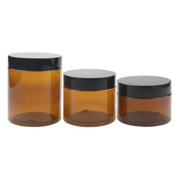 PET 1oz 2oz 4oz 6oz 8oz 12oz 16oz Bottoni di plastica a bocca larga con coperchio in alluminio