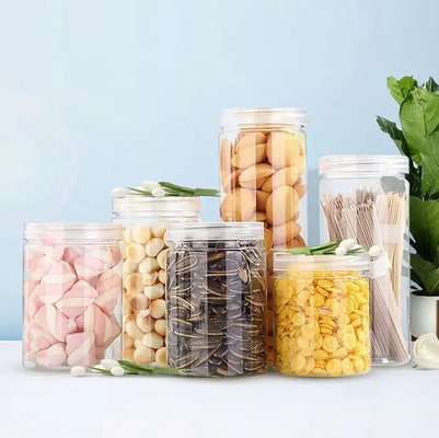 Contenitori in barattoli di plastica trasparenti da 7 oz a 8 oz con opzioni di personalizzazione
