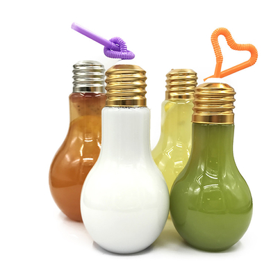 Bottiglie di tè di latte di plastica a prova di perdite con vite sul coperchio