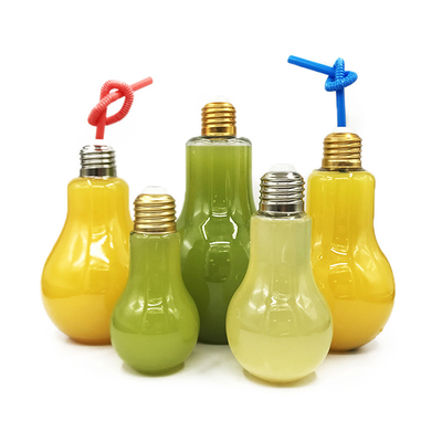 Bottiglie di tè di latte di plastica a prova di perdite con vite sul coperchio