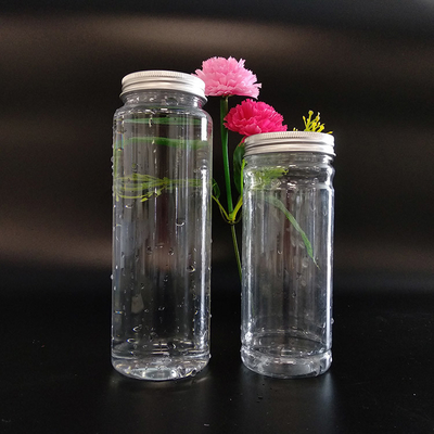 Bottiglia di tè Boba in plastica trasparente a prova di perdite riutilizzabile da 1000 ml con vite sul coperchio