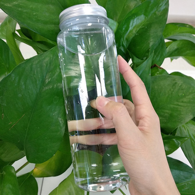 Bottiglia di tè Boba in plastica trasparente a prova di perdite riutilizzabile da 1000 ml con vite sul coperchio