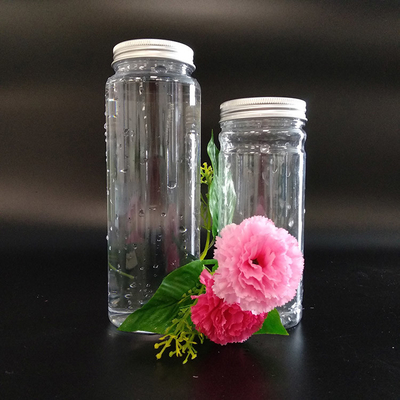 Bottiglia di tè Boba in plastica trasparente a prova di perdite riutilizzabile da 1000 ml con vite sul coperchio